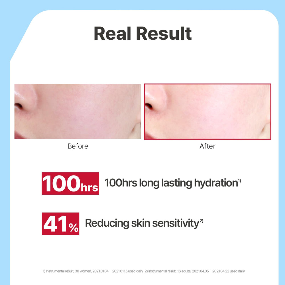 Illiyoon cream spread on hand demonstrating fast absorption and softness