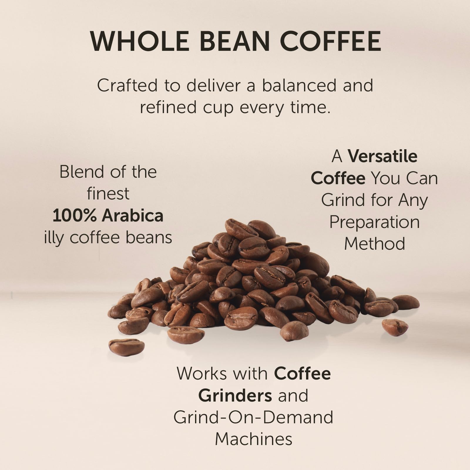 illy product label and certifications showing quality and sourcing