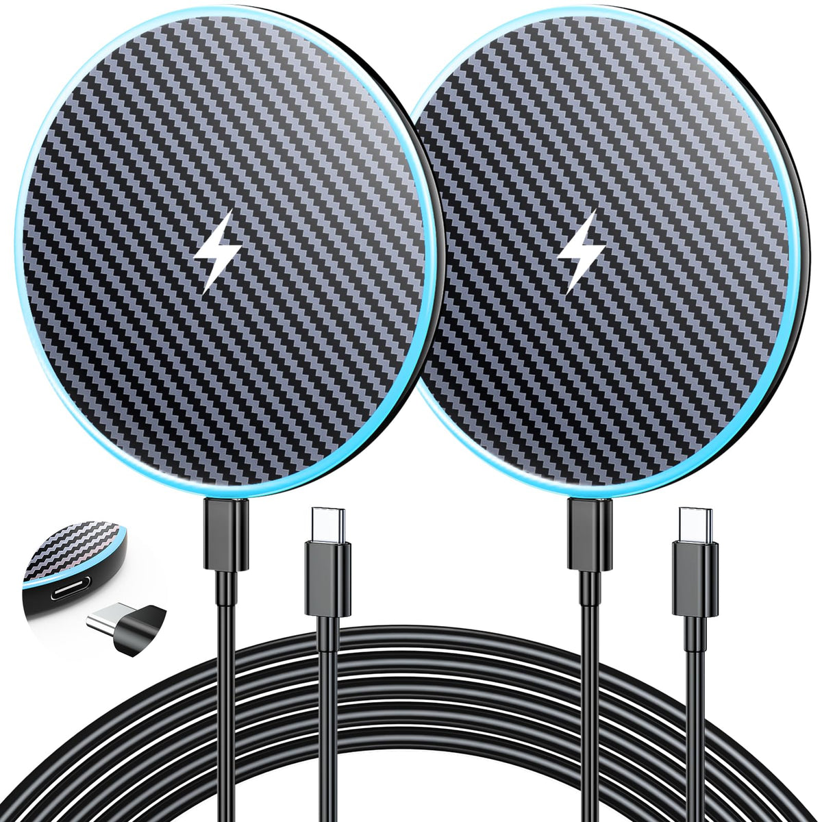 ILOUYU cargador frontal doble mostrando diseño compacto y orden