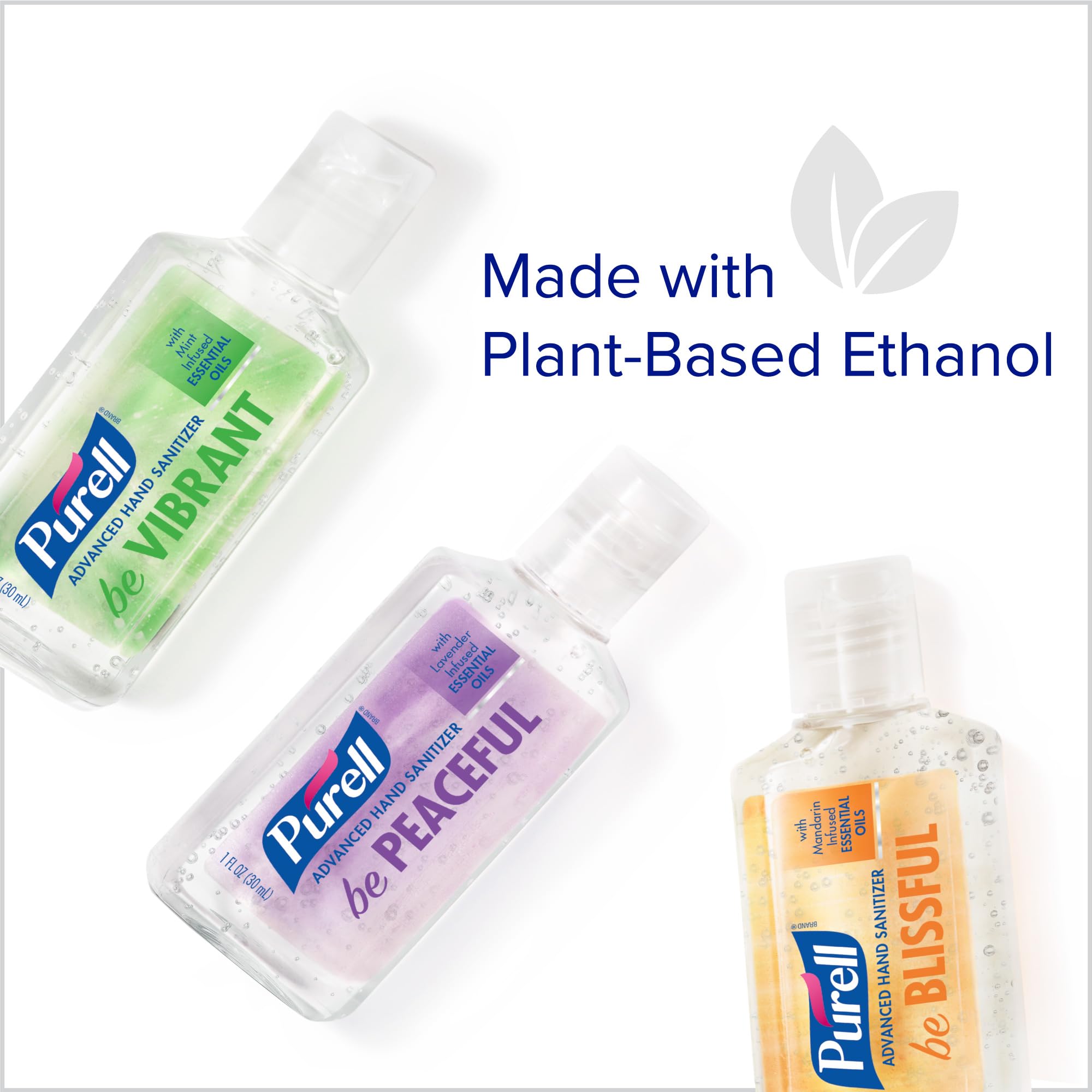 Purell Hand Sanitizer Gel Travel Pack 12 x 1 fl oz — Variety (Mandarin, Lavender, Mint), quick-dry & skin-conditioning