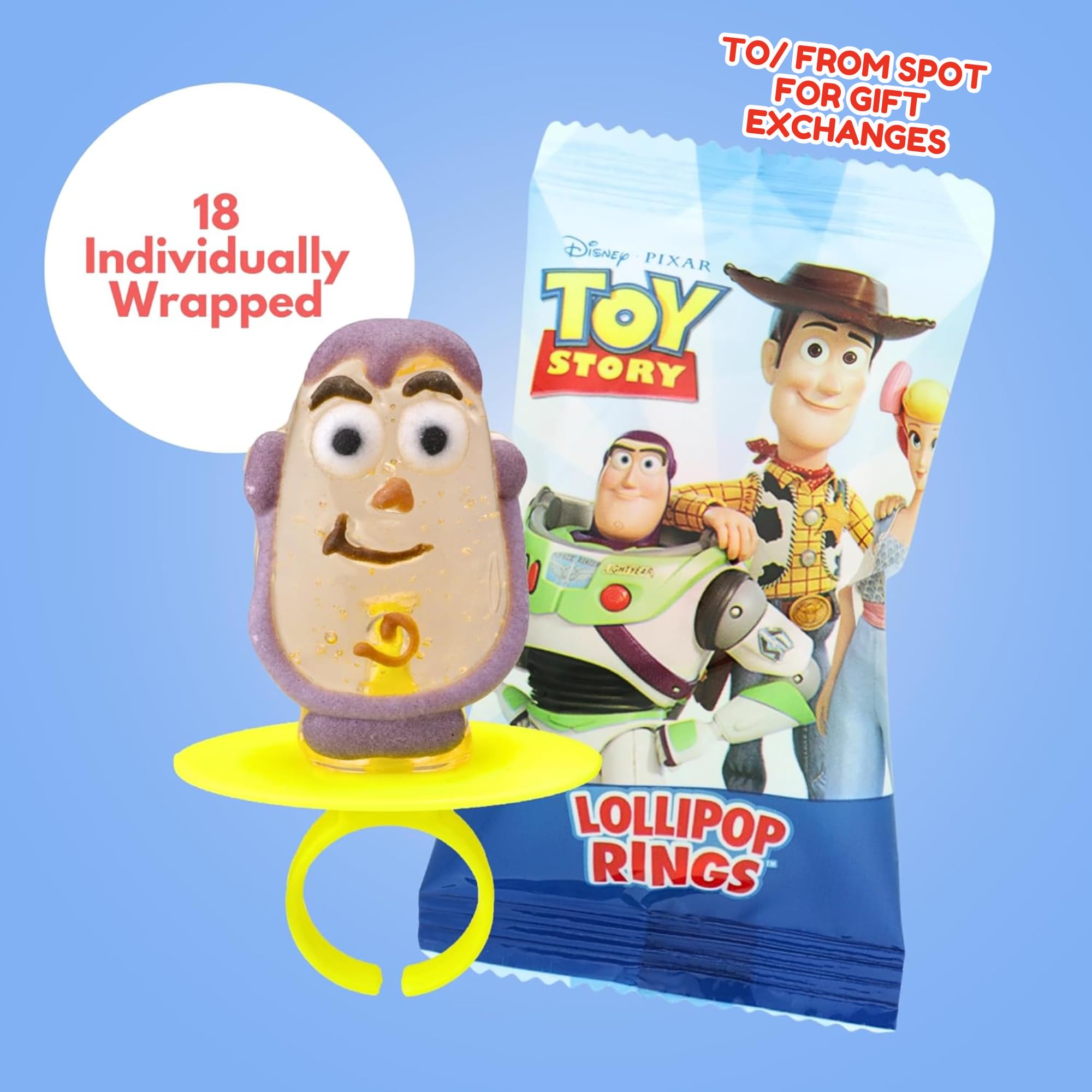 Imaginings 3 anillo piruleta con personaje Buzz Lightyear, atractivo temático para niños