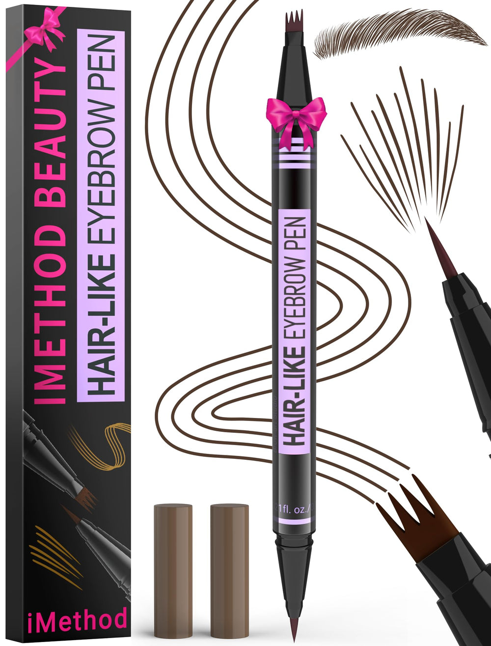iMethod lápiz cejas frente del envase con diseño práctico y profesional