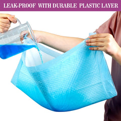 IMMCUTE respaldo plástico impermeable protegiendo el suelo
