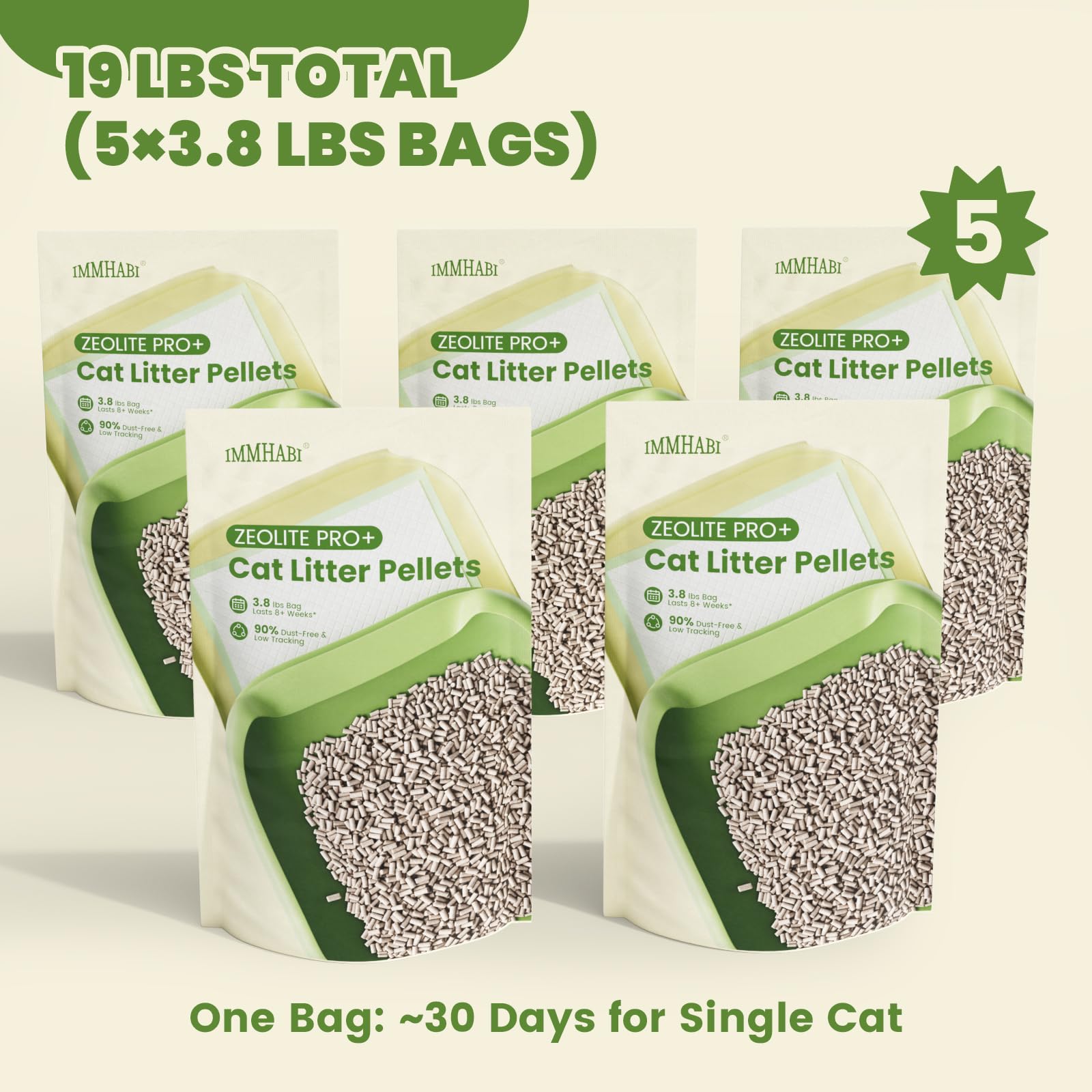 IMMHABI gato usando caja con pellets en ambiente doméstico, menos olor y suciedad