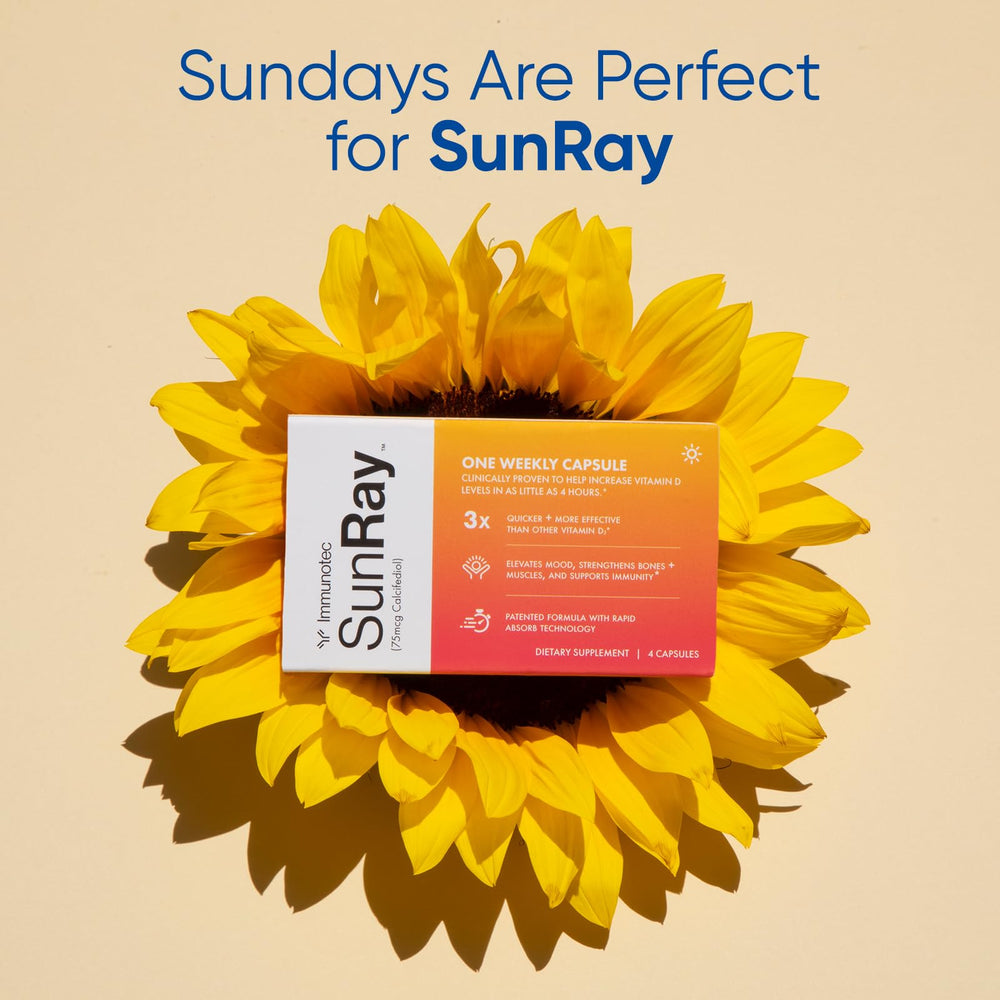 Immunotec Sunray etiqueta y listado de ingredientes que transmite limpieza y confianza