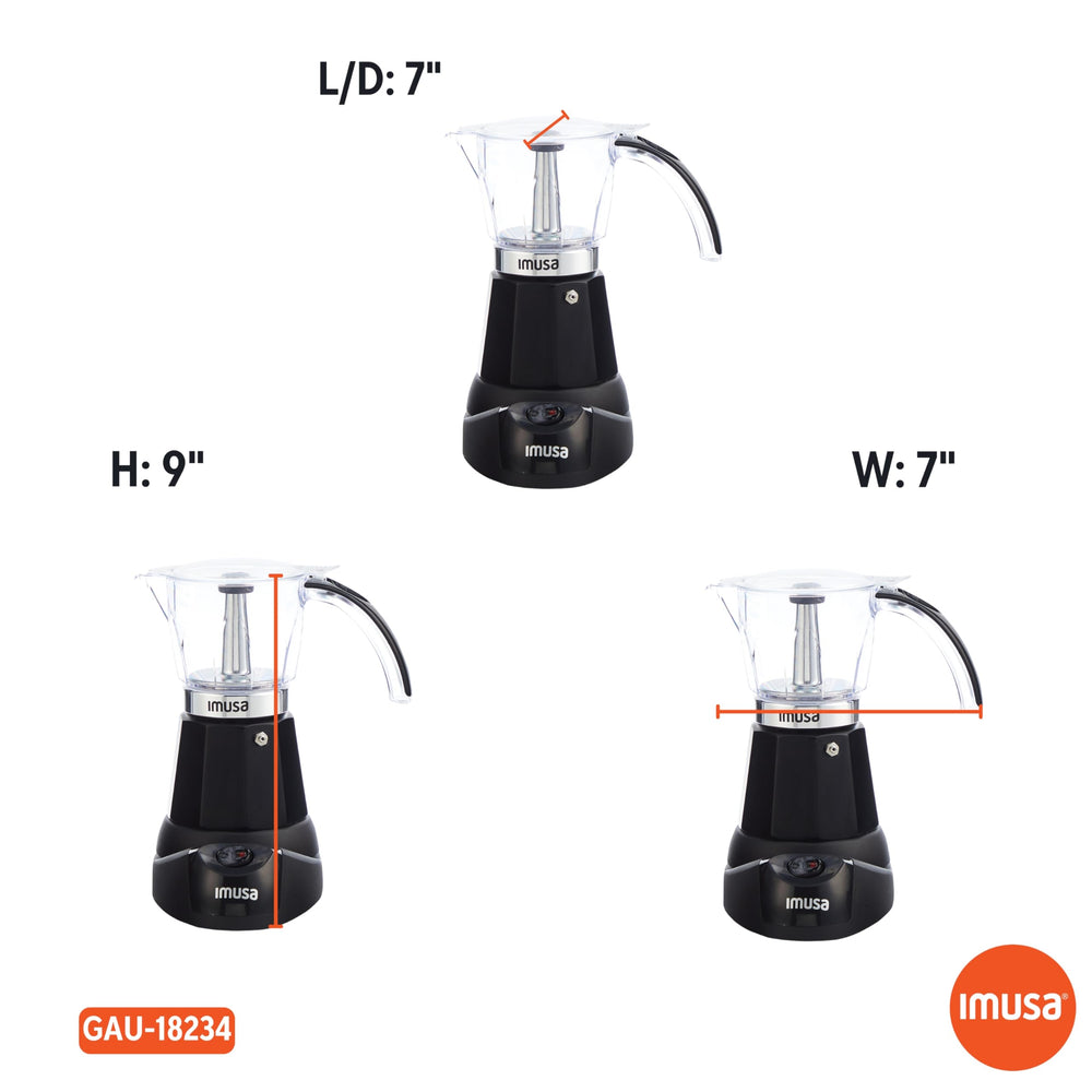 IMUSA espresso maker packaged in gift box ready for presentation and gifting to coffee lovers