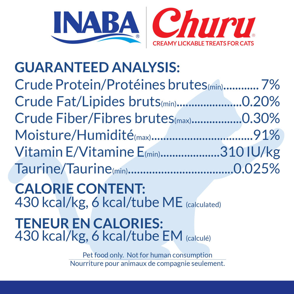 INABA Churu hoja de té verde cerca del tubo, muestra extracto natural