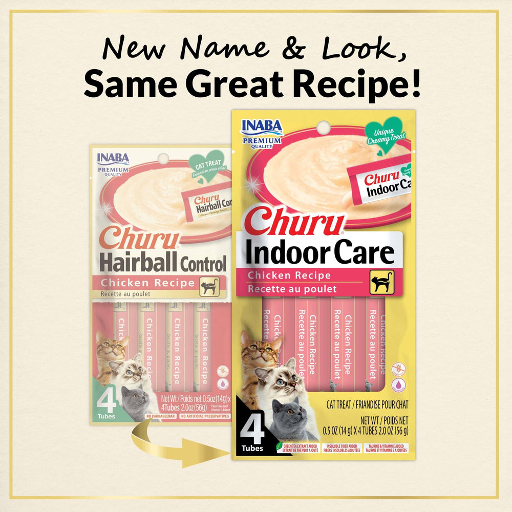 INABA ingredient label close-up showing real chicken and added nutrients