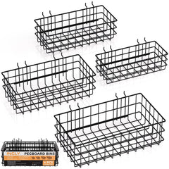 INCLY cesta frontal montada en pegboard mostrando acceso rápido