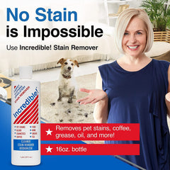 INCREDIBLE! spray action on fabric demonstrating quick stain targeting