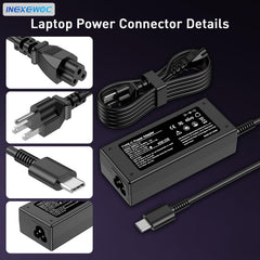 INEXEWOC detalle del puerto USB‑C, ilustra conexión segura y entrega de potencia estable