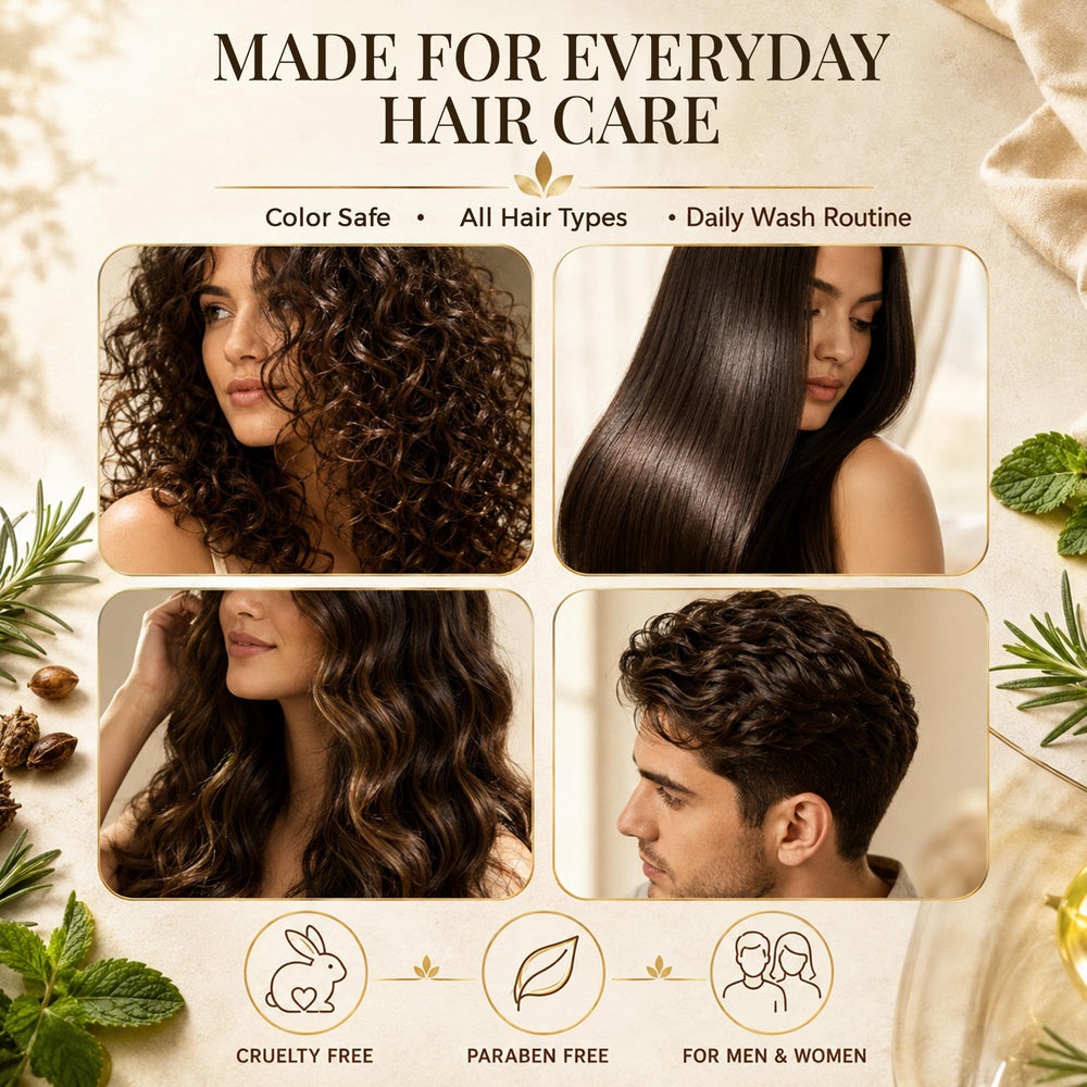 INFINA ESSENTIALS champú aplicado en el cuero cabelludo sensación fresca
