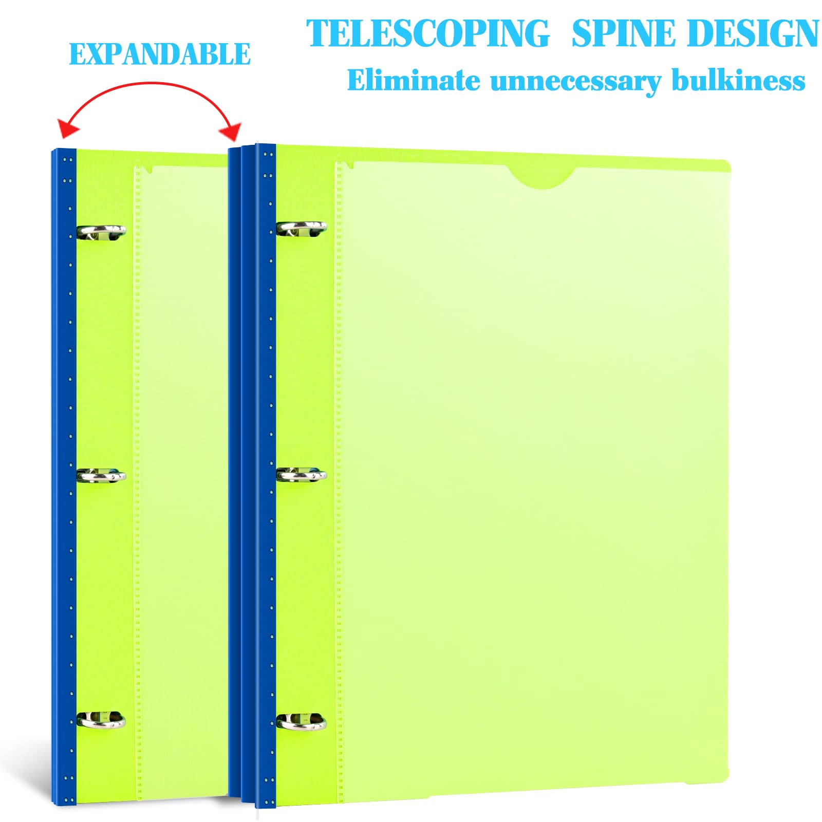 INFUN anillas de 1 pulgada resistentes, capacidad hasta 225 hojas