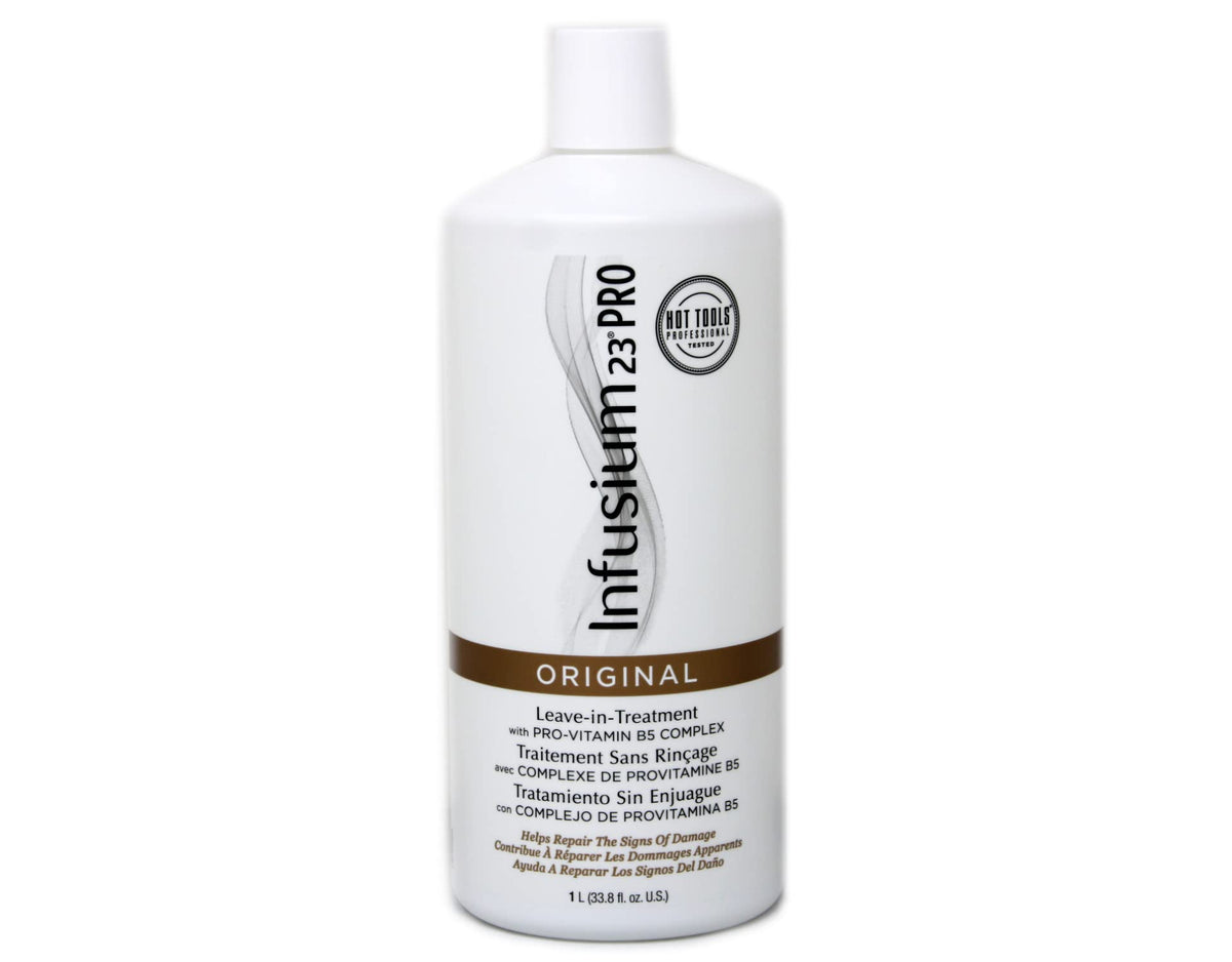 Infusium envase frontal 33.8 oz mostrando etiqueta y tamaño práctico