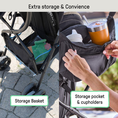 Ingenuity 3D Mini storage basket and cup holders keeping essentials organized