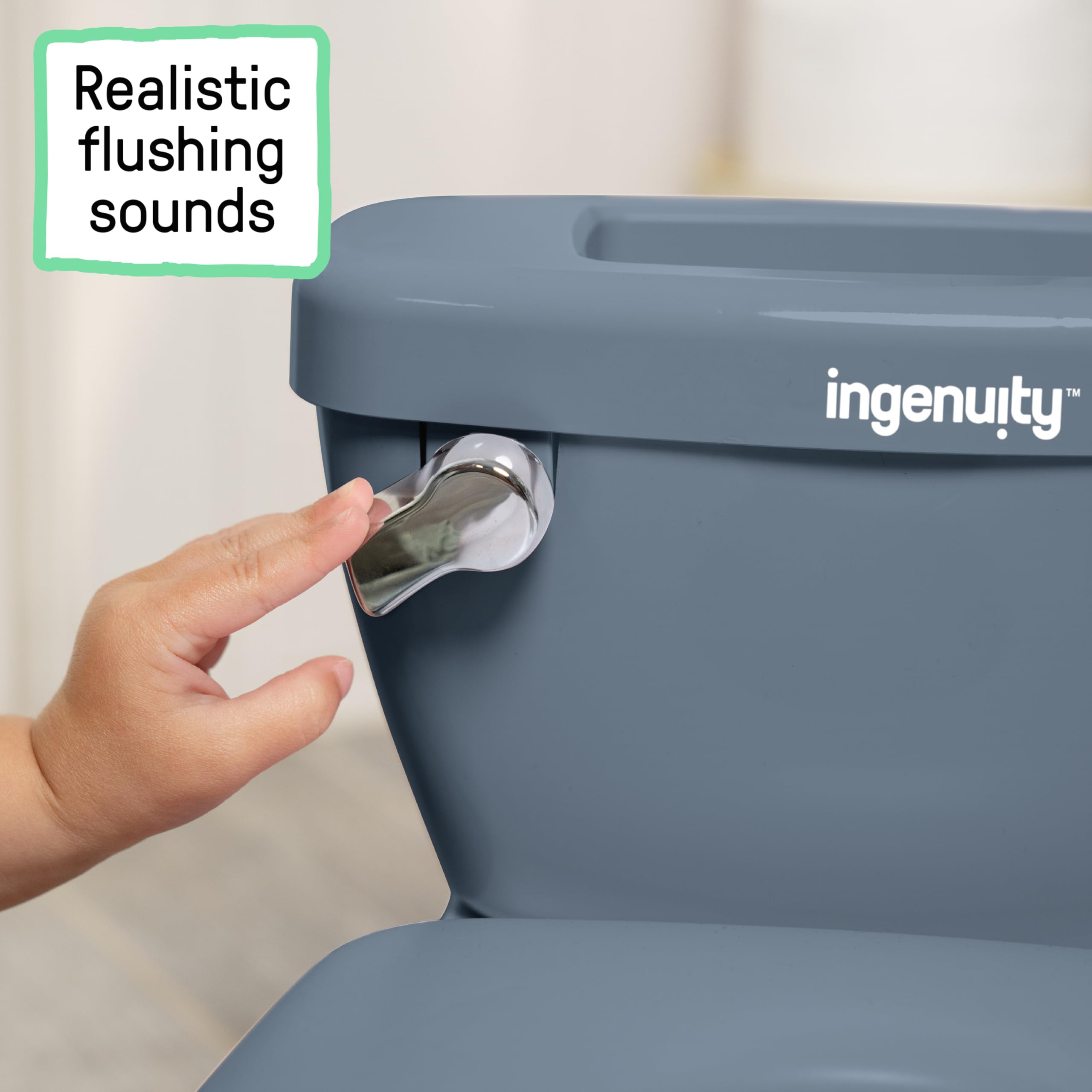 Ingenuity compartimento de almacenamiento abierto con toallitas y libro