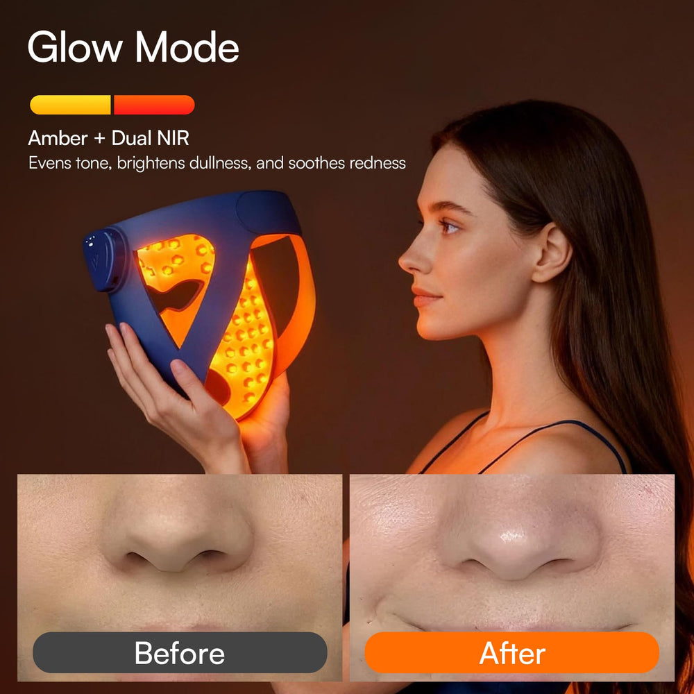 INIA mask held in hand for size comparison showing portable, travel-friendly benefit