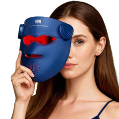 INIA front view of GLOW 4D mask showing full-face coverage and even illumination benefits