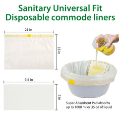 ININCARE liner pull-cord detail showing secure closure for hygienic disposal