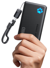 INIU vista frontal del power bank 45W mostrando diseño compacto y puerto USB-C