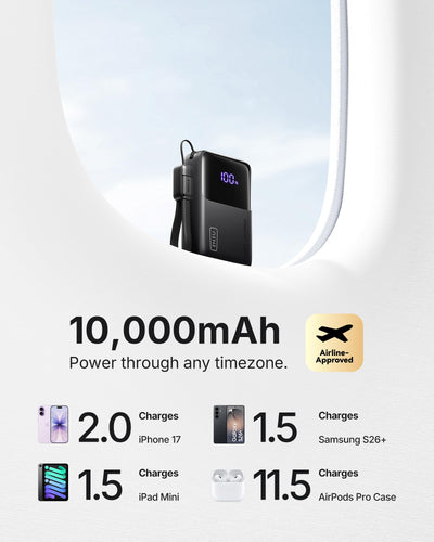 INIU Ultra Mini charging a smartphone fast to extend daily battery life