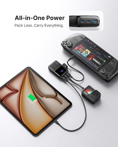INIU Ultra Mini ports with detachable USB-C lanyard for durable charging