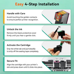 InkID cartucho instalado en impresora HP para impresión inmediata