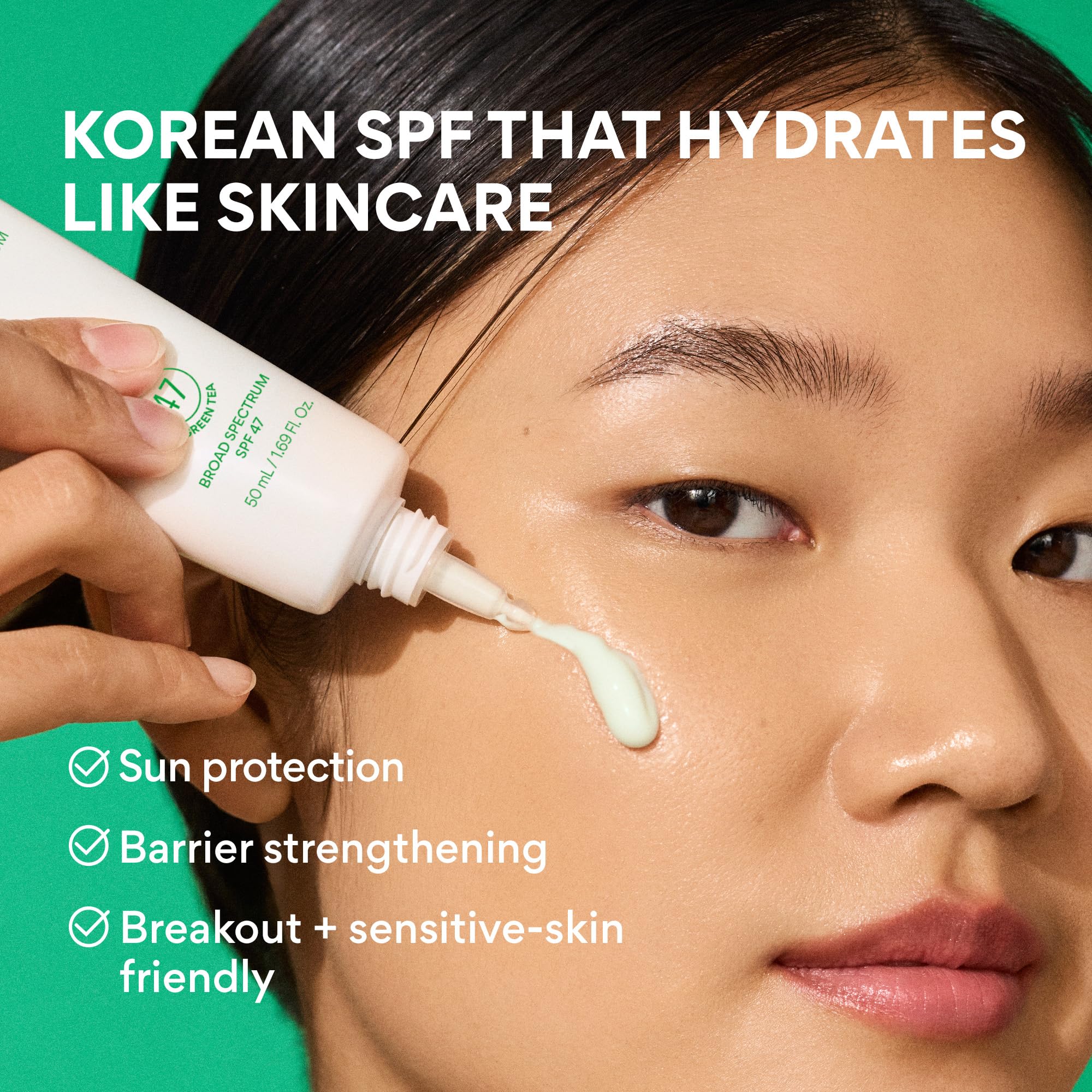 innisfree aplicación en rostro mostrando acabado invisible