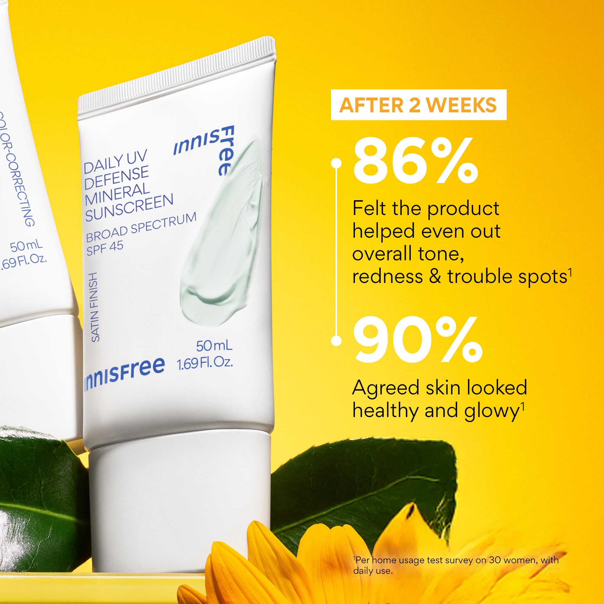 innisfree aplicación en rostro con manos para cobertura uniforme