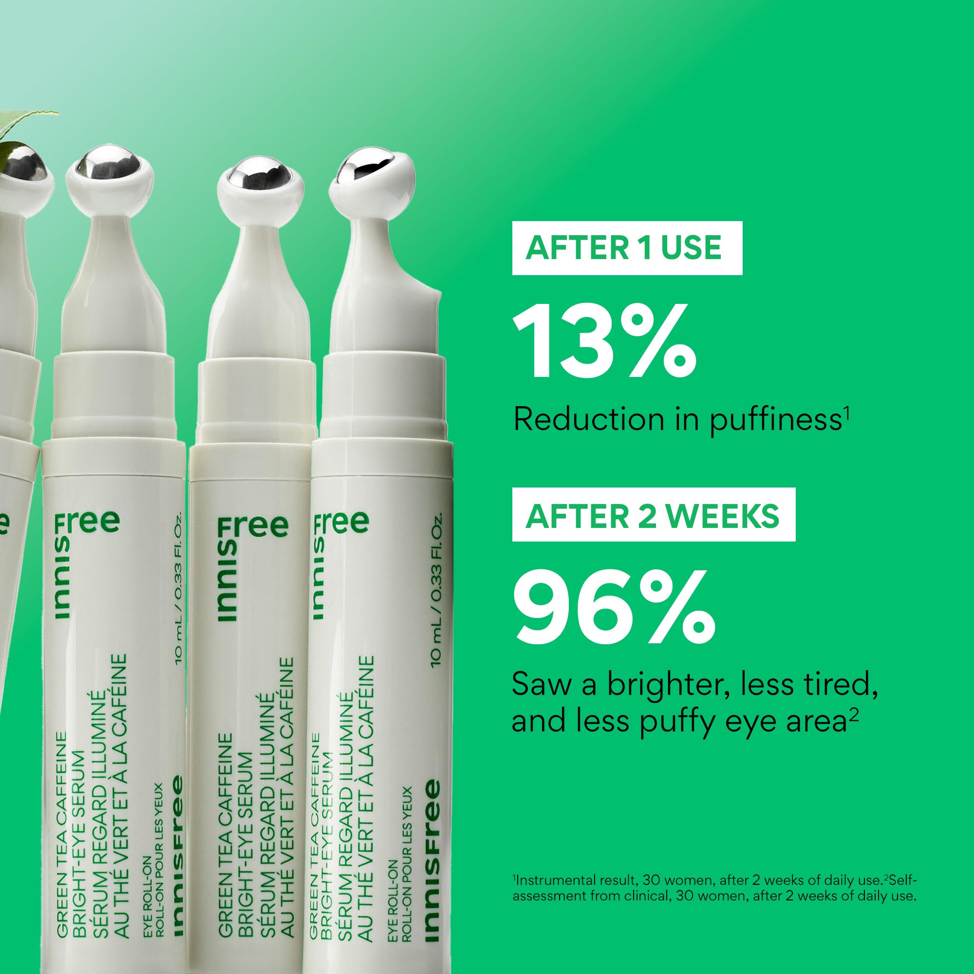 innisfree aplicador metálico en mano demostrando masaje y reducción de hinchazón