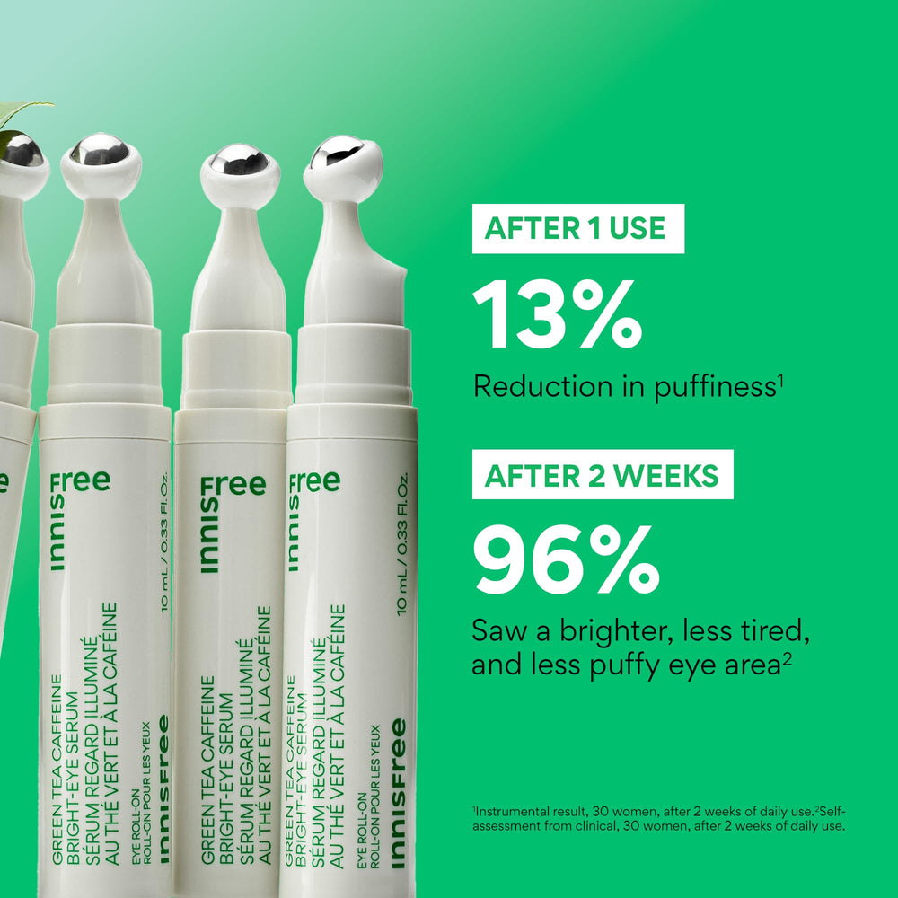 innisfree aplicador metálico en mano demostrando masaje y reducción de hinchazón