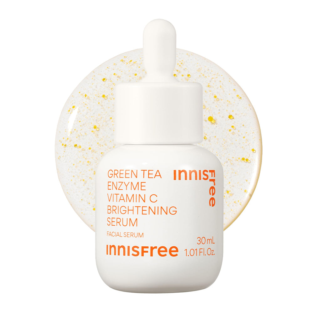 innisfree front bottle showing sleek label and easy-to-read benefits