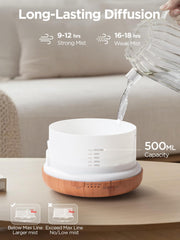 InnoGear diffuser producing strong upward mist flow for even room coverage benefit