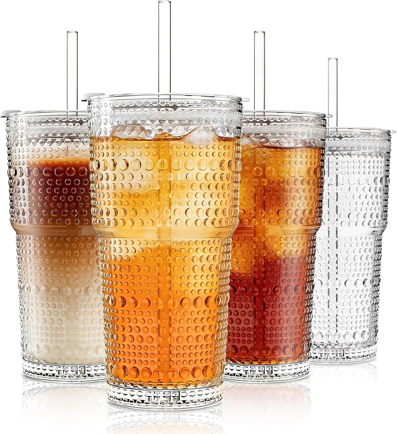 INSETLAN vaso hobnail frontal mostrando diseño elegante y agarre seguro