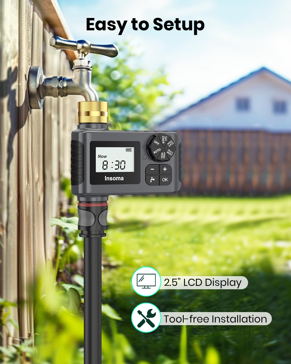 Insoma accesorios incluidos: reductor y cinta selladora para instalación sin fugas