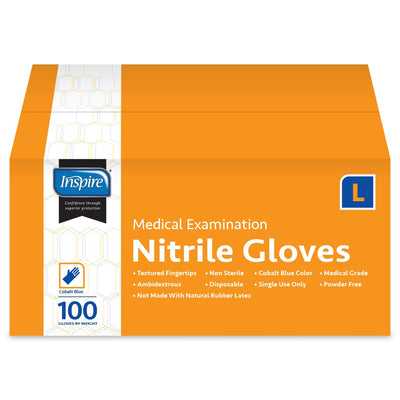 Food-service worker wearing Inspire gloves preparing food safely and maintaining hygiene