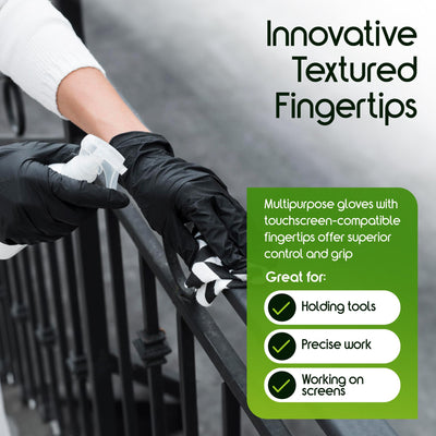 Inspire gloves worn by tattoo artist for precision work and hygiene benefit