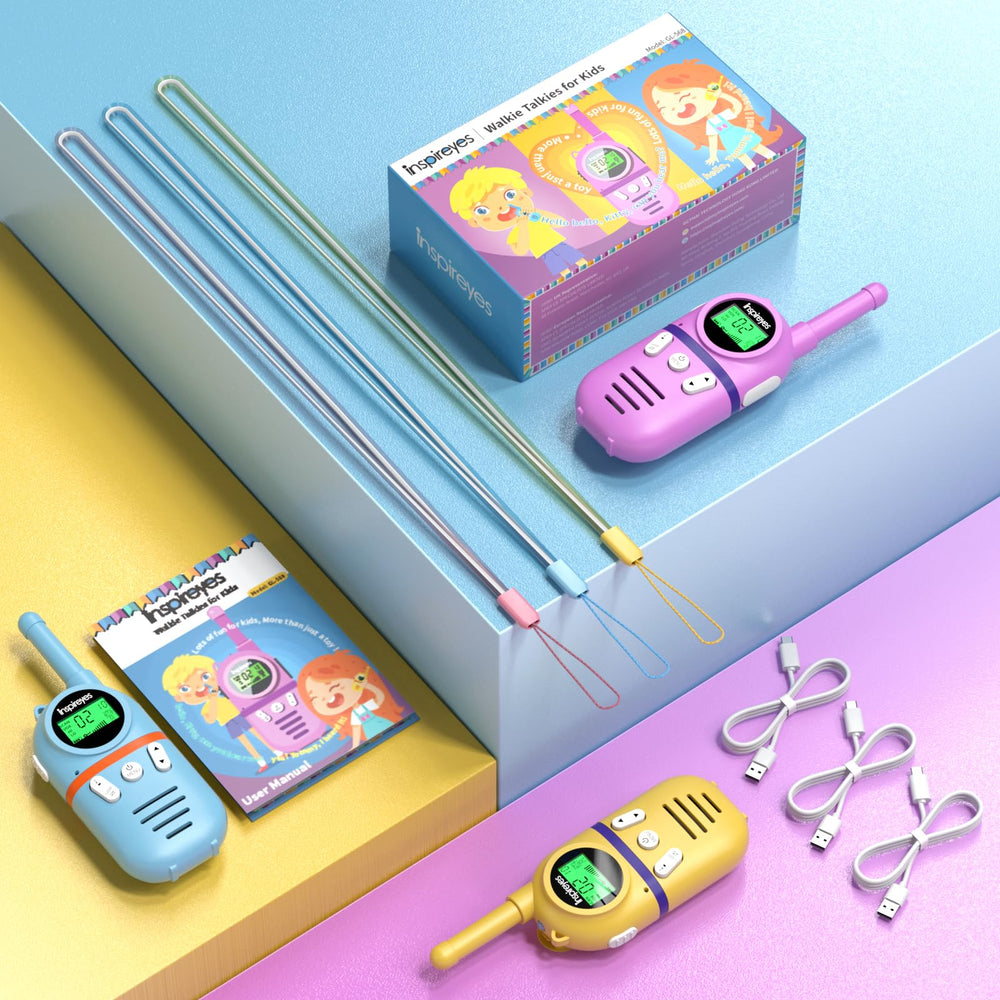 Inspireyes connected to USB cable illustrating rechargeable convenience
