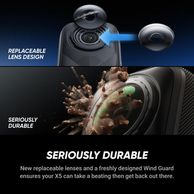 Insta360 X5 capturing night ride to show enhanced low-light clarity and color