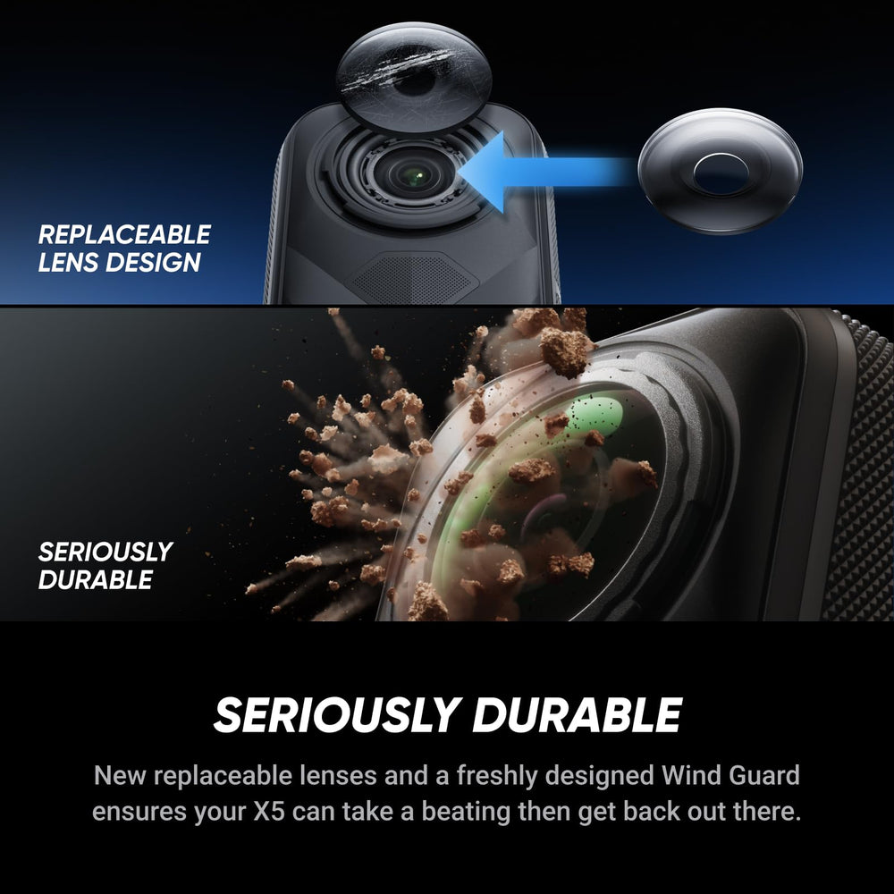 Insta360 X5 capturing night ride to show enhanced low-light clarity and color