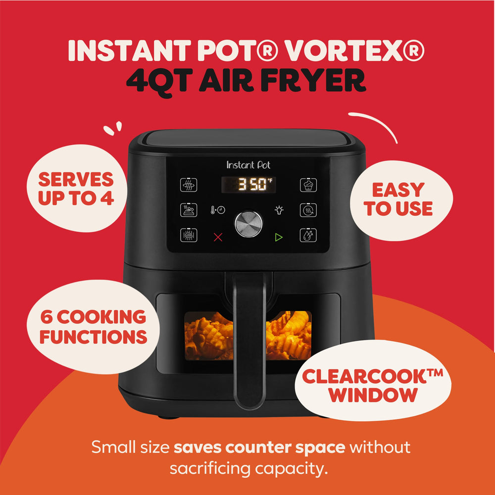 Instant Pot VORTEX nonstick basket closeup showing texture and easy-clean design benefit fast cleanup