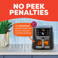 Golden fries inside Instant Pot VORTEX demonstrating EvenCrisp result benefit crispy texture with less oil