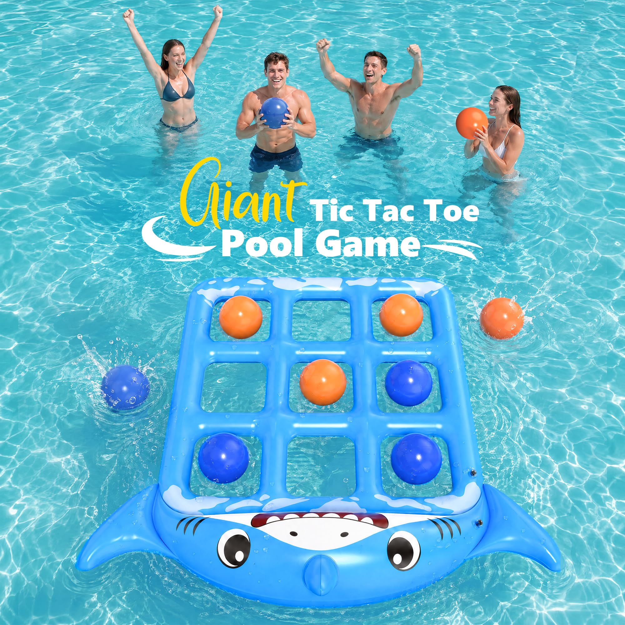 Instaywell tablero en uso en piscina con jugadores, genera entretenimiento grupal