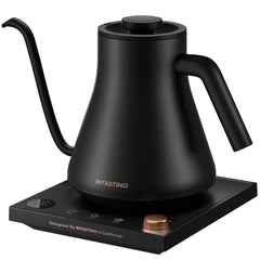 intasting kettle front view showing sleek design and precise pour benefit