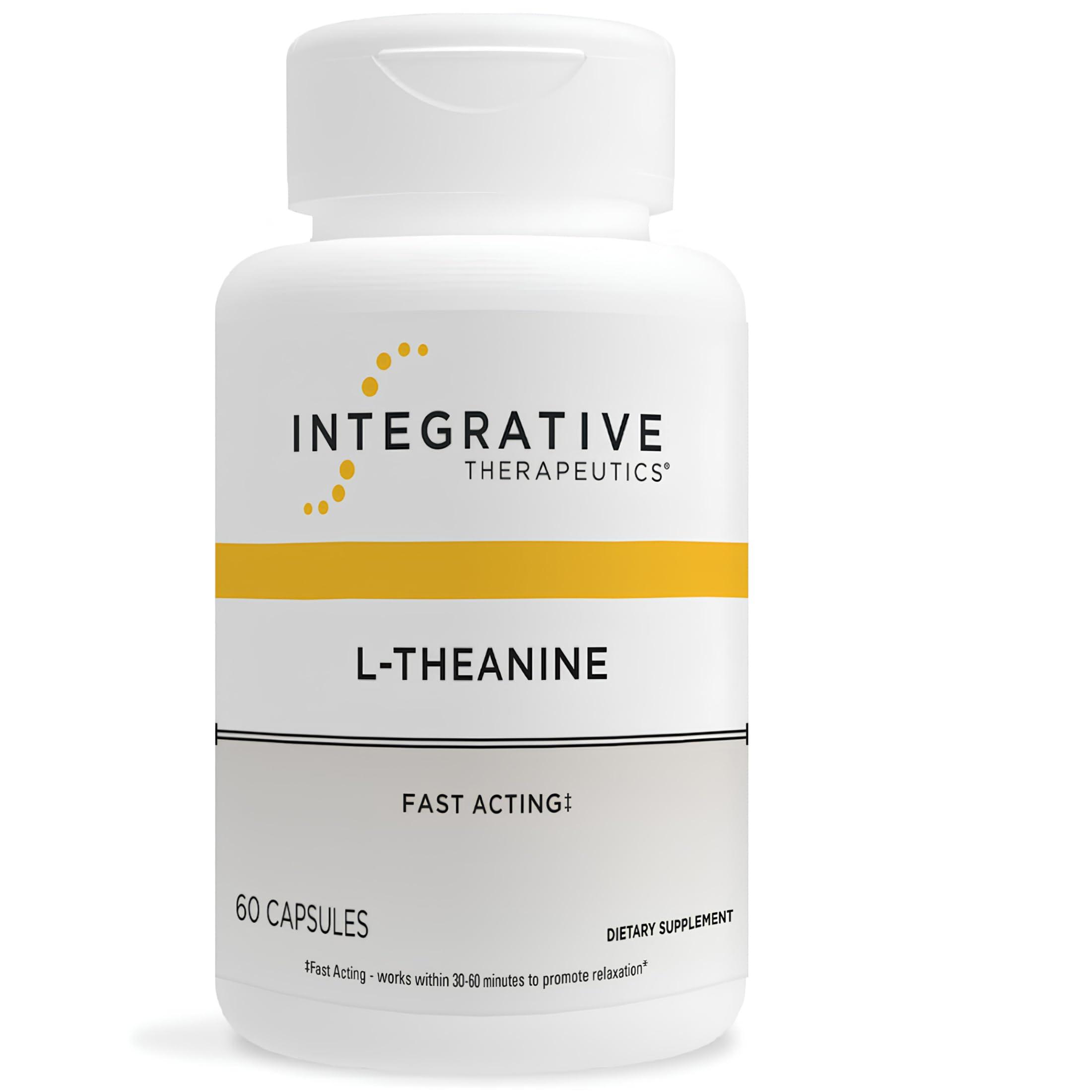 Integrative Therapeutics frasco frontal mostrando cápsulas y etiqueta clara para confianza