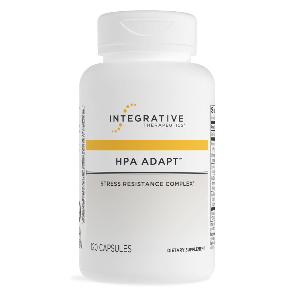 Integrative Therapeutics frasco HPA Adapt vista frontal con etiqueta clara y beneficios