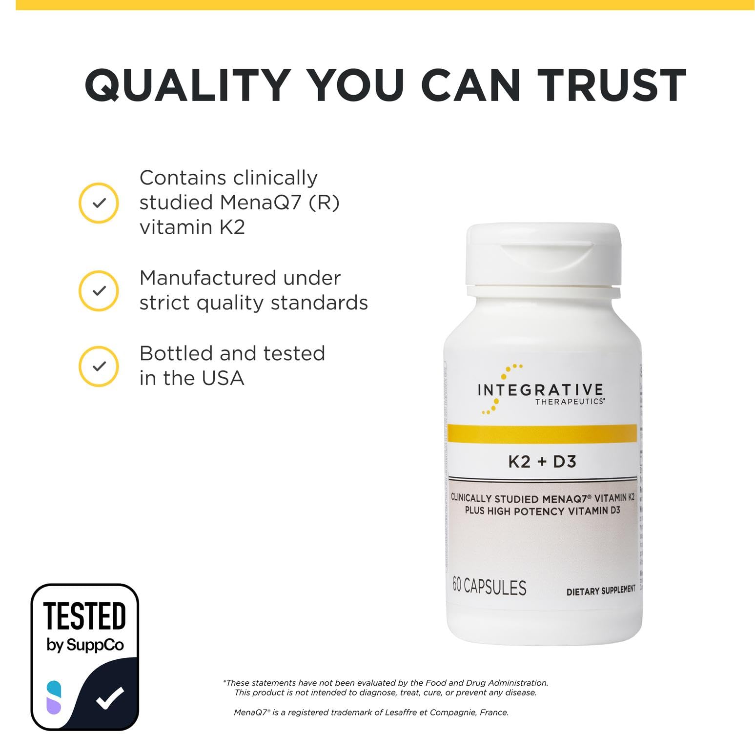 Integrative Therapeutics detalle de superficie de la cápsula y apariencia uniforme