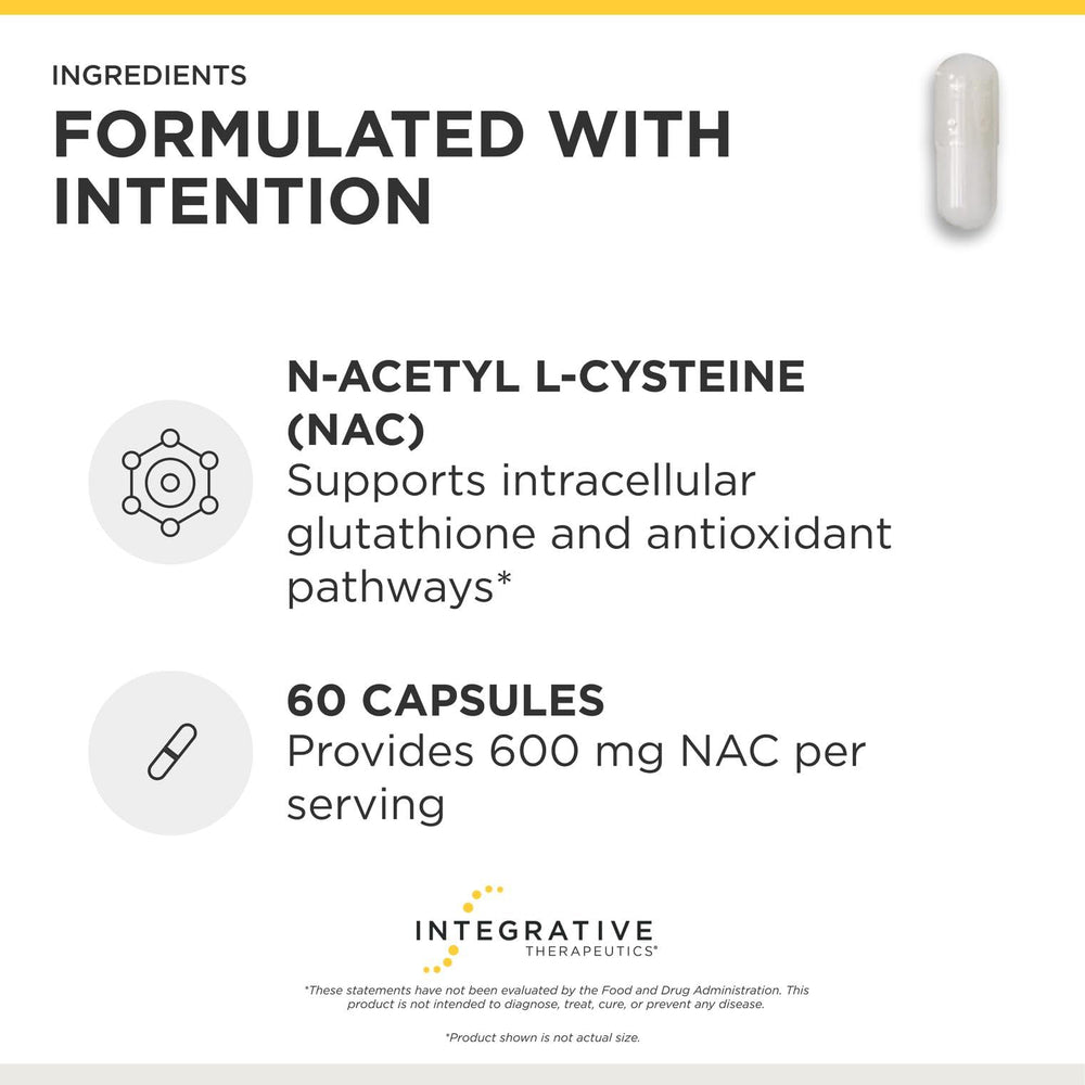 Integrative Therapeutics frasco abierto con cápsulas dentro para ver cantidad disponible