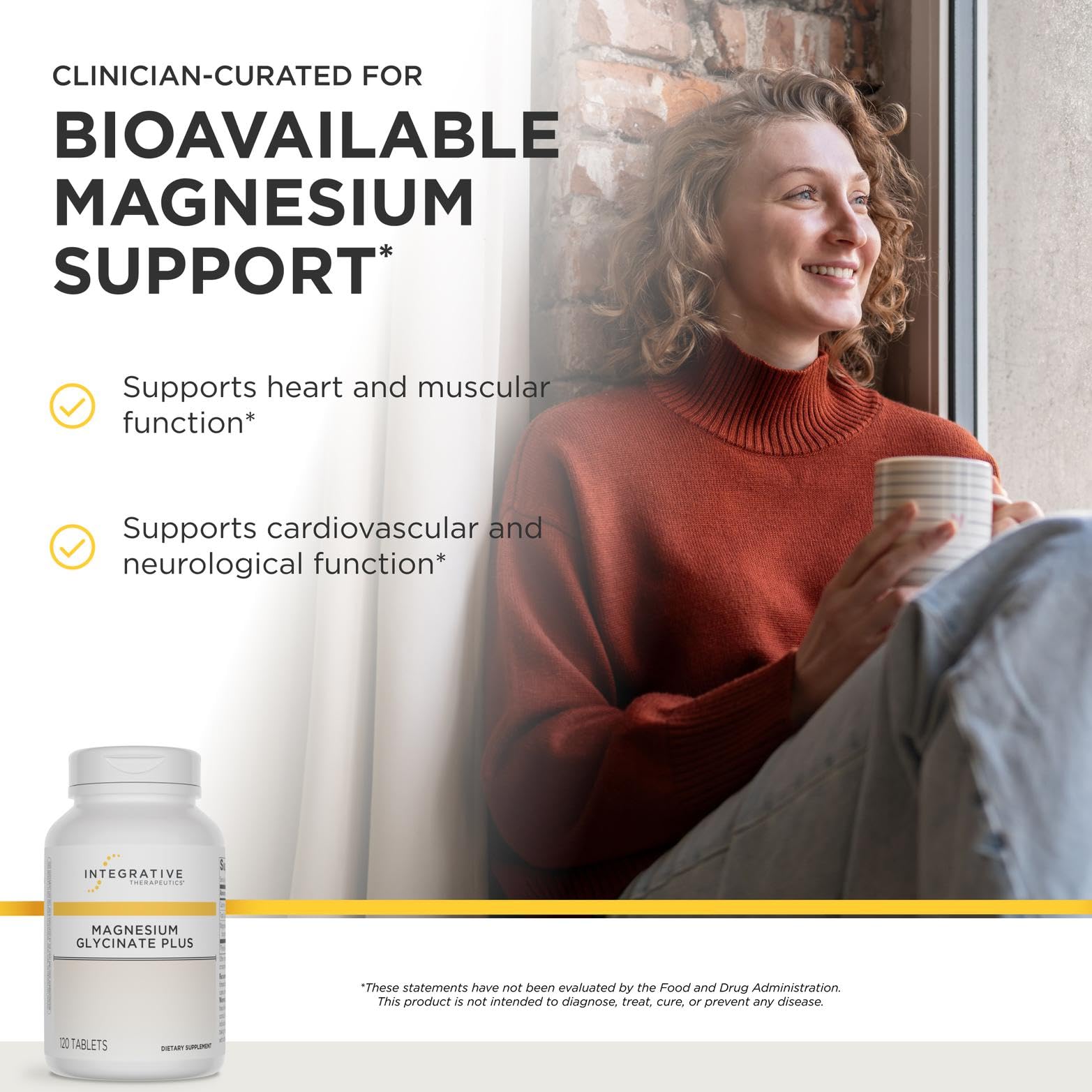 Integrative Therapeutics close-up de tabletas muestra textura para mejor disolución
