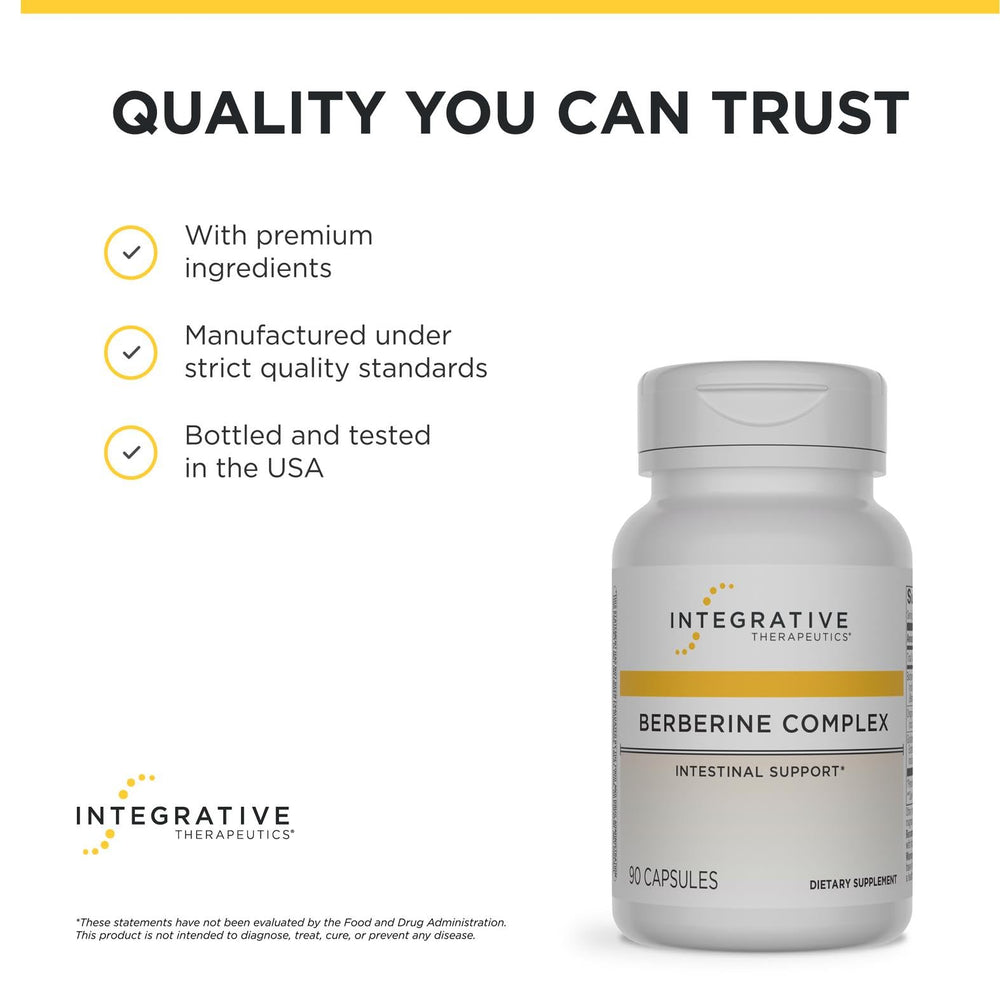 Integrative Therapeutics botella junto a una moneda para comparar tamaño del envase